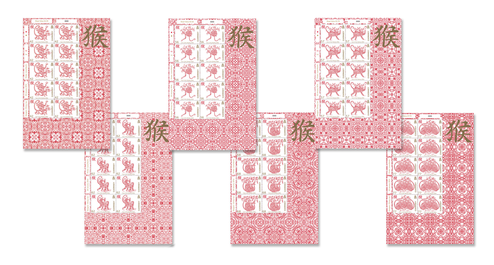Sheets of 10
